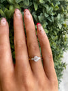Ladies 18ct Yellow Gold Oval Claw set with Marquee on Side