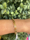 9ct Gold-Plated Interlocking Oval Link Bracelet