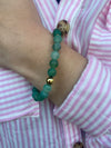 Earthy Elegance Green Beaded Bracelet
