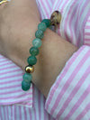 Earthy Elegance Green Beaded Bracelet