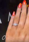 Ladies 18ct White Gold Vintage Style Diamond Cluster Ring