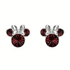 Disney Silver Minnie Mouse Birthstone Earrings January