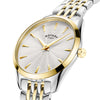 Rotary Ultra Slim Ladies Two-Tone Bracelet Watch | LB08011/02