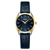 Rotary Ultra Slim Ladies Two-Tone Blue Leather Watch | LS08011/05