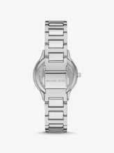 Load image into Gallery viewer, Mini Sage Pavé Silver-Tone Watch
