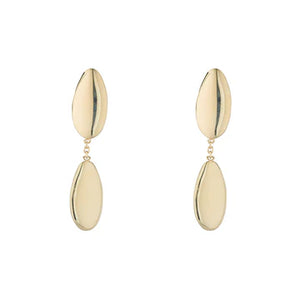 9ct Gold Oval Drop Earrings