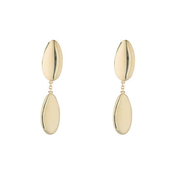 9ct Gold Oval Drop Earrings