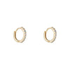 9ct Gold Cubic Claw Set Huggie Earrings