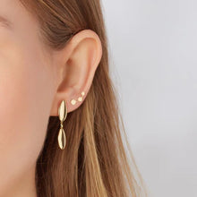 Load image into Gallery viewer, 9ct Gold Oval Drop Earrings
