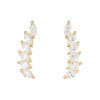9ct Gold Cz Baguette Ear Climber