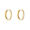 9ct Gold Cz Huggie Earrings