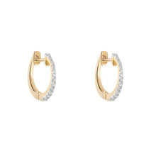 Load image into Gallery viewer, 9ct Gold Diamond Round Huggies
