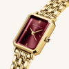 Rosefield The Octagon XS Gold & Burgundy Watch | OBGSG-O83