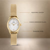 Ophelia Mini Mesh White Gold