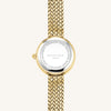 Mini Small Edit Champagne Dial Crystal Gold Woven Mesh Strap