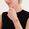Mini Small Edit Champagne Dial Crystal Gold Woven Mesh Strap