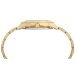 LORUS QUARTZ GENTS GOLD PLATED BLACK DIAL BRACELET WATCH