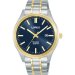 RX392AX9 LORUS SOLAR GENTS TWO TONE BLUE DIAL BRACELET WATCH