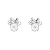 Disney Silver Minnie Mouse Birthstone Earrings April