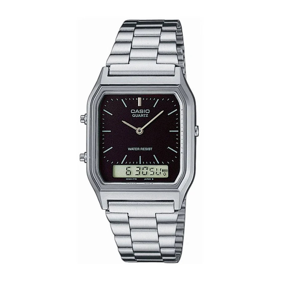 Casio Stainless Steel Duo Display Gents Watch AQ-230A-1DMOYES