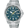 RX369AX9 LORUS SOLAR GENTS STAINLESS STEEL BLUE DIAL BRACELET WATCH