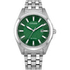 Citizen Eco-Drive Green Dial Stainless Steel Watch | BM7530-50X