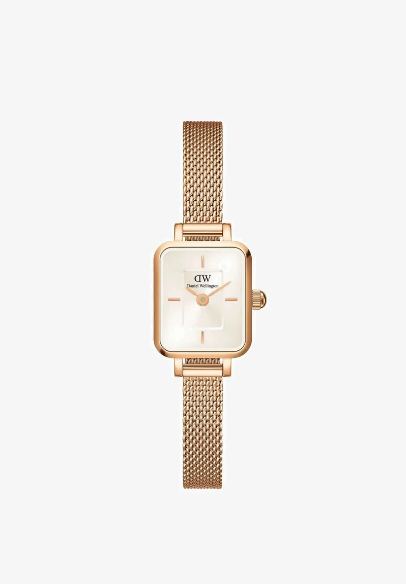 Daniel Welligton Quadro Mini Evergold Champagne Watch