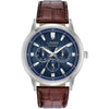 Citizen Eco-Drive Calendrier Blue Dial Leather Watch | BU2070-12L