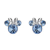 Disney Silver Minnie Mouse Birthstone Earrings December