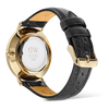 Classic Roman Numerals Date Black Croc Belly Gold