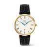 Classic Roman Numerals Date Black Croc Belly Gold
