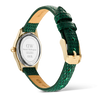 Ophelia Mini Green Lizard White Guilloché Gold