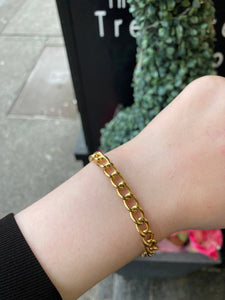 9ct gold chunky chain bracelet