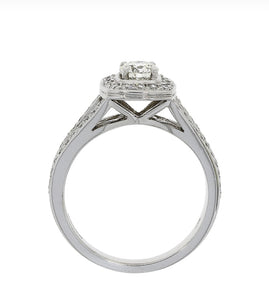 Diamond Square Halo diamond ring