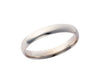 Gents plain 9ct white gold wedding band