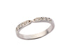 Ladies 18ct white gold stone set wedding band