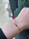 9ct gold oval disc bracelet