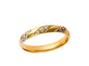 Ladies 18ct white gold pattern wedding band