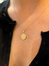 9ct yellow gold disc pendant