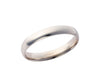 Gents plain ring 9ct white gold wedding band