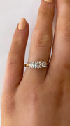18ct yellow gold 3 stone ring