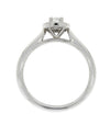 Ladies Platinum Round Halo Diamond Engagement Ring