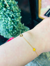 9ct Gold Open and Solid disc Bracelet