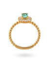 Gold plated colour stone ring