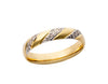 Ladies 9ct white gold pattern wedding band