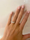 18ct yellow gold 3 stone brilliant cut diamond engagement ring