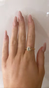 Gold plated colour stone ring