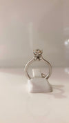 18ct white gold solitaire