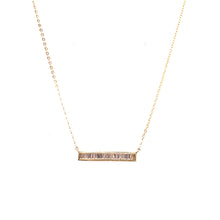 Load image into Gallery viewer, Horizontal Baguette Set Bar Necklace
