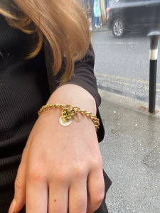 9ct gold solid charm bracelet